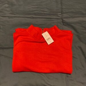 LOFT Sleeveless Mockneck Shirt - Orange
